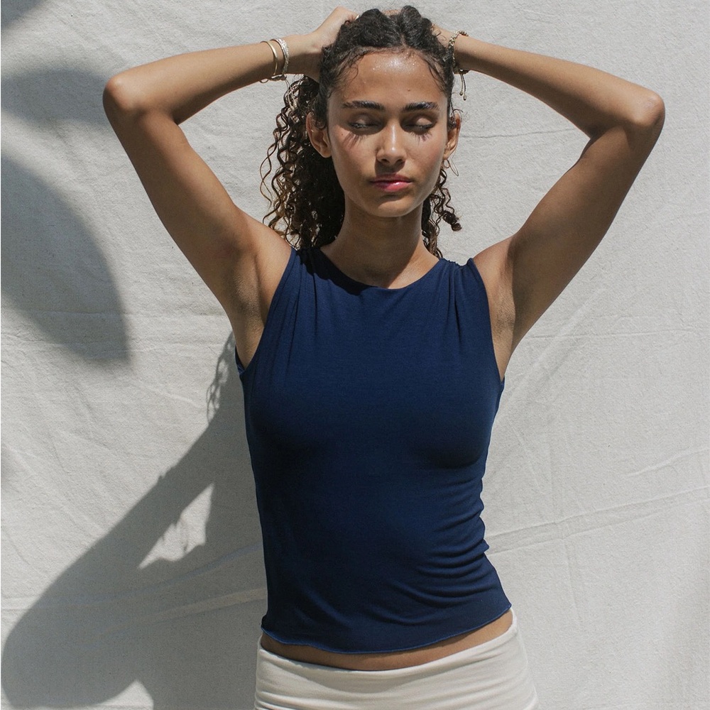 Indigo Luna Layla Tank in Navy size M/L